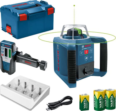 Bosch Professional GRL 300 HVG - Rotatielaser - Inclusief Laserontvanger - Oplaadbare batterijen - Batterij oplader - L-Boxx