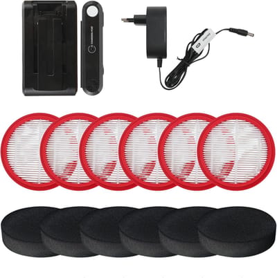 Stofzuiger Accessoireset - Onderdelen Kit - Algemeen Onderhoud - 6 Delige Set - 10x7x7 cm - Zwart