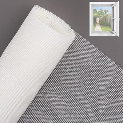 SnelShoppen - Vliegenraam voor Raam 250x120 cm, Gemaakt van Hoogwaardige Glasvezel, Insectenbescherming, Makkelijk op Maat te Knippen, Wit, Ideaal voo