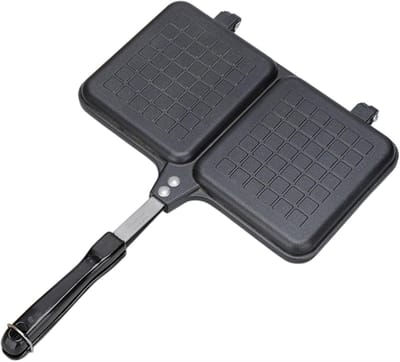 Sandwich Maker - Broodpers Pan - Snelle Maaltijden - Dubbel Pan Design - 25 cm Breed - Zwart