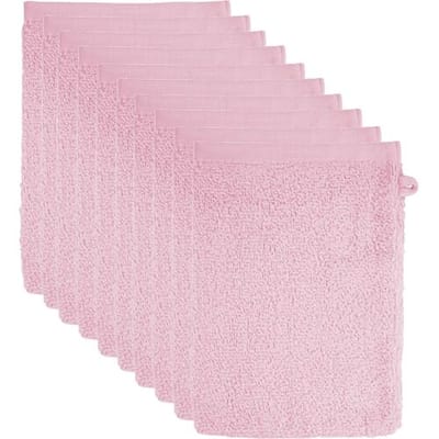 The One Towelling Washandjes - 15x21 cm - 10 stuks - Hotelkwaliteit - 500 g/m² - 100% Gekamd katoen - Licht Roze