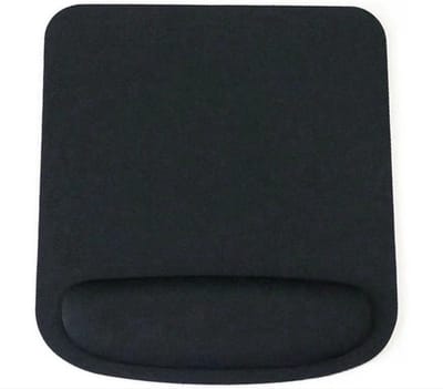 DrPhone ER1 - Muismat - Polssteun - 210x230mm - Zachte Gelkussen - Perfect voor Optische & Trackball Muis - Zwart