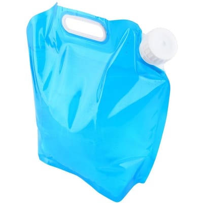 Contenant d'eau potable pliable 10L Sac de rangement et de levage Camping Randonnée Pique-nique blue