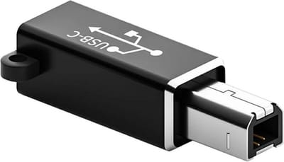 USB-C Female naar USB-B male compacte printer kabel adapter - zwart - Provium