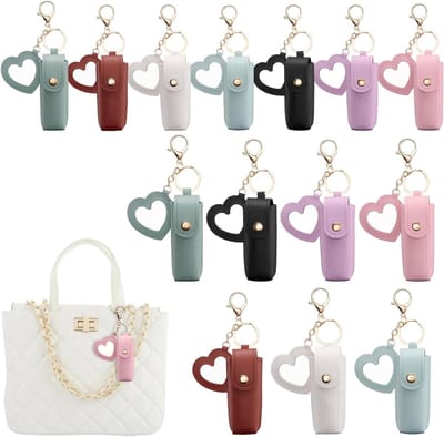 Lippenbalsem Houder - Sleutelhanger Lipstick - Lippen Verzorgen - Met Spiegel - 29 x 14 x 10 cm - Goud