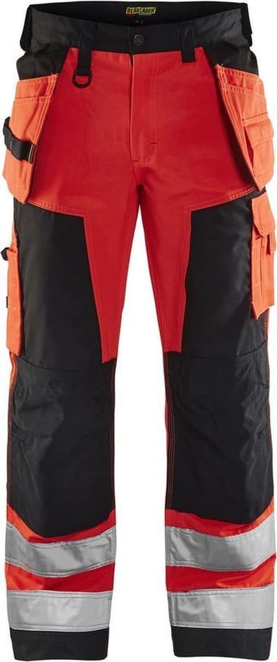 Blaklader Werkbroek High Vis 1568-1811 - High Vis Rood/Zwart - D104