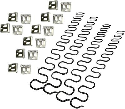 ByShane - Sofa Springs Reparatieset voor Zitplaatsen in Meubels Interieurdecoratie - 20 Inch Springs met S Clips - Duurzame 4.0 Draaddiameter - Voor Sofa, Autostoelen & Meer