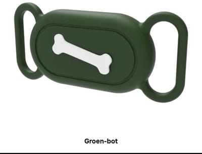 Samsung SmartTag2 Hoesje Hond & Kat – Waterdicht Siliconen Halsband Houder – Anti Verlies – Geschikt voor Alle Halsbanden Groen