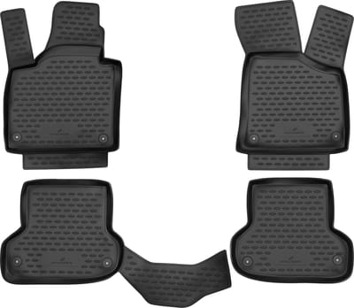 Walser Rubberen Voetmatten XTR geschikt voor Audi A3 (8P) van Facelift 2006 - 12/2013 - A3 Sportback van Facelift 2008 - 12/2015