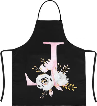 Zwarte Schort Voor Vrouwen - Gepersonaliseerd en Waterdicht - Keukenschort Chef voor Vrouwen en Mannen (1st-L)