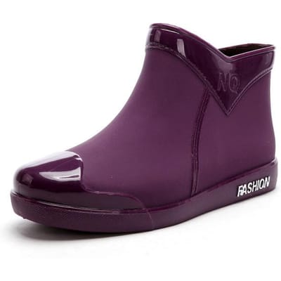 Schoenen Dames Mode Antislip Waterdichte Regenlaarzen Buis Regenlaarzen Laarzen Voor Dames Waterdicht Werk 38 paars
