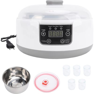 Elektrische Yoghurtmaker Machine 1.2L Zelfgemaakte Yoghurt Natto Maker Kleine Thuis Yoghurt Incubator met L(for 6.5-9kg)