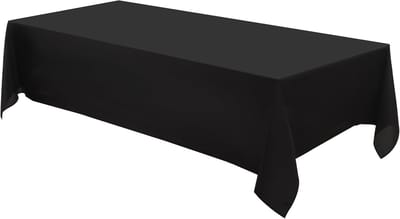 VHV - Tafelkleed - Rechthoekig afwasbaar tafelkleed - Waterdicht zacht leerlook materiaal - Voor eettafel, feest, picknick en camping - Zwart, 140x200 cm