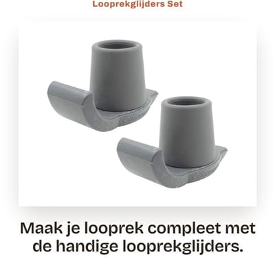 Dailygoods- Looprekglijders Set van Twee - Inclusief 25mm Rubber Huls - Geschikt voor Looprekken - Vermindert Slijtage - Eenvoudig te Bevestigen - Verhoogt Mobiliteit - Looprek