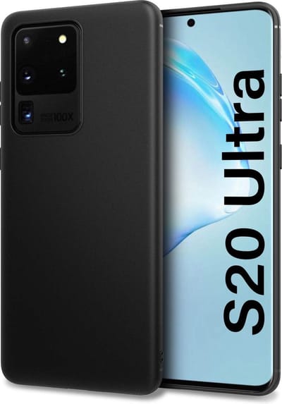 HB Hoesje Geschikt voor Samsung Galaxy S20 Ultra - Siliconen Back Cover - Zwart
