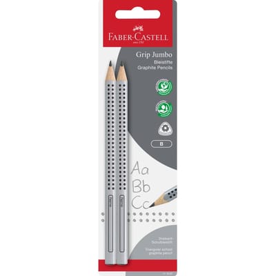 Faber-Castell grafietpotlood - Jumbo Grip - 2 stuks - hardheid B - FC-111997