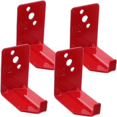 Brandblusser Beugel - Wandhouder Houder - Veiligheid Thuis - Robuust Metalen Ontwerp - 6.5 x 5.7 cm - Rood