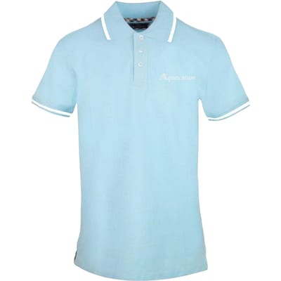 Aquascutum Heren Poloshirt met Tip (Licht Blauw)
