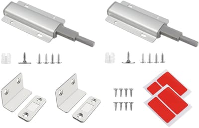 Dailygoods- Drukdeuropenerset - Magnetische Kastdeurdempers - Eenvoudige Montage - Hoogwaardige Aluminiumlegering - Modern Design - Duurzaam en Corrosiebestendig - Deuropener