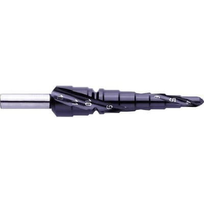 Exact 796 / 07021 HSS Getrapte boor 4 - 12 mm TiAIN Gezamenlijke lengte 80 mm 3 vlakken schacht 1 stuk(s)