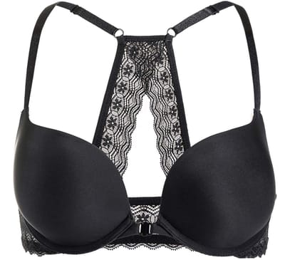 Cosensi - Dailygoods - Dailygoody - Dames Voorsluiting Push Up BH - Beugel - Zacht T Shirt - Diepe Hals - Gevoerde BH - Sexy Decolleté - Geschikt voor Dames - Kanten On