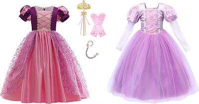 Complete prinsessenset voor verjaardagen met accessoires maat 92/98