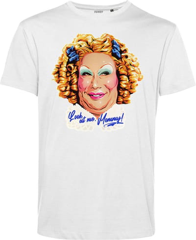 T-shirt DragQueen | Gay pride shirt kleding | Regenboog kleuren | LGBTQ | Wit | maat XS