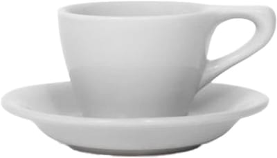 Porseleinen Espressokop en Schotel 90 ml - Perfect voor Latte Art en Koffieproeverij