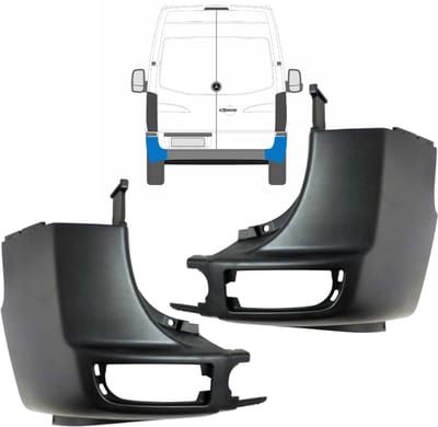 Achterbumper hoek voor Mercedes Sprinter 2006-2018 / Links + Rechts / Set