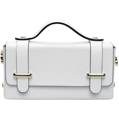 Isabella Rhea Wit Rundleer Tas