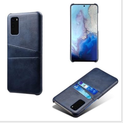 Back Cover met Opbergvakjes + PMMA Screenprotector voor Galaxy S20 (4G/5G) _ Blauw