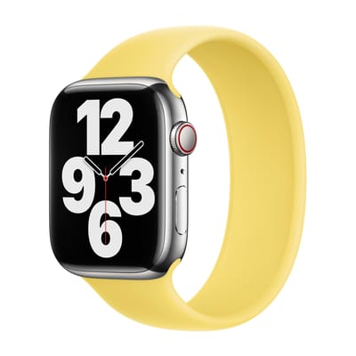 Apple Siliconen solobandje voor de Apple Watch | 38/40/41/42 mm - Maat 1 - Lemon Zest