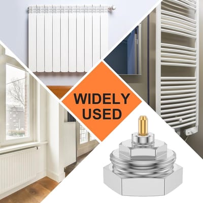 Radiatoradapter - Thermostaatventiel Adapter - Verwarming Upgraden - Messing Verchroomd - M30 x 10 naar M30 x 15 - Zilver