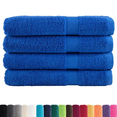 vidaXL - Saunadoeken - SOLUND - 4 - st - 600 - g/m² - 80x200 - cm - blauw