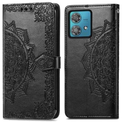 imoshion Hoesje - Geschikt voor Motorola Moto G84 - Mandala Bookcase - Zwart