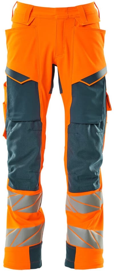 Mascot Accelerate Safe Broek met kniezakken 19079-511 - hi-vis oranje/donkerpetrol - C46 - 76