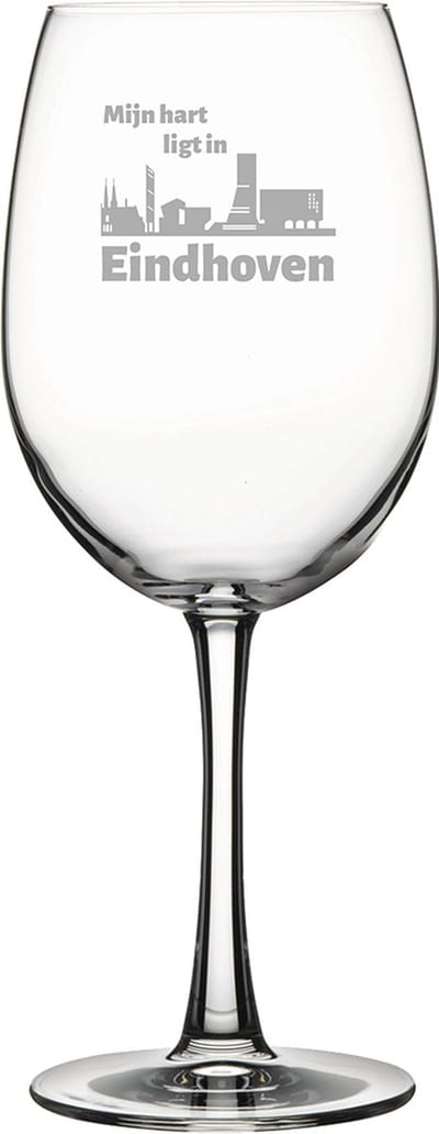 Gegraveerde Rode wijnglas 58cl Eindhoven