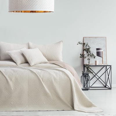 Famanu - Luxe bedsprei Axel 240x260 cm staalantraciet grijs zilver – tweezijdig en onderhoudsvriendelijk