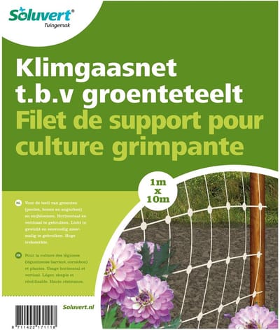 Soluvert - Klimgaasnet voor groenteteelt - 1 x 10 meter