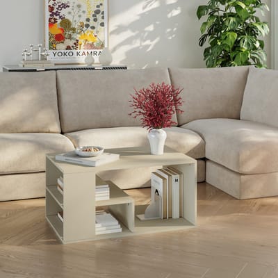 Salontafel Antaa 80x50x40 cm havermout [en.casa]