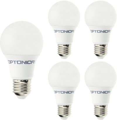 Optonica LED Lamp A60 E27 - 8.5W (vervangt 70W) - 806lm - 4500K Neutraal Wit - 230V - Ø60mm - Energiezuinig - 5 stuks