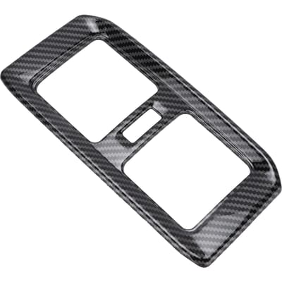 Achterste Airconditioner Uitlaat Ventilatierooster Afdekpaneel Sierlijst Koolstofvezel Stijl Decoratie Vervanging voor RAV4 black