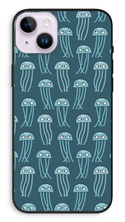 Case Company® - Hoesje geschikt voor iPhone 14 Plus hoesje - Kwallie - Biologisch Afbreekbaar Telefoonhoesje - Bescherming alle Kanten en Schermrand