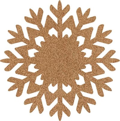 Sneeuwvlok vilt onderzetters - Lichtbruin - 6 stuks - ø 10 cm - Kerst onderzetter - Tafeldecoratie - Glas onderzetter - Woondecoratie - Tafelbescherming - Onderzetters voor glazen - Keukenbenodigdheden - Woonaccessoires - Tafelaccessoires