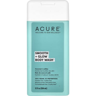 ACURE, Gel douche, Smooth + Glow, Noix de coco et café, 350 ml (354 ml) white