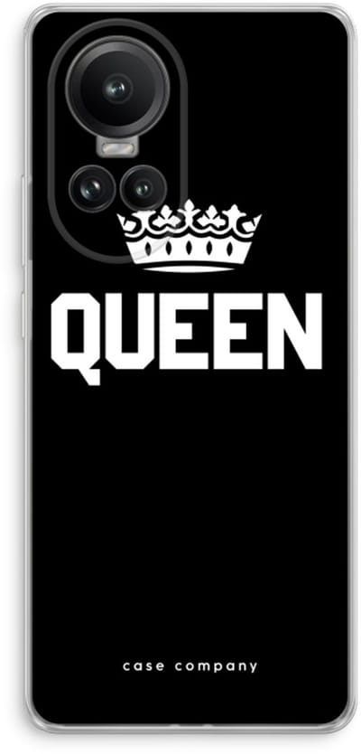Case Company® - Hoesje geschikt voor Oppo Reno 10 Pro hoesje - Queen zwart - Soft Cover Telefoonhoesje - Bescherming aan alle Kanten en Schermrand