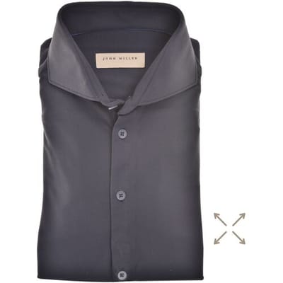 John Miller Overhemd The Miller Hyperstretch Shirt Donker Blauw / male