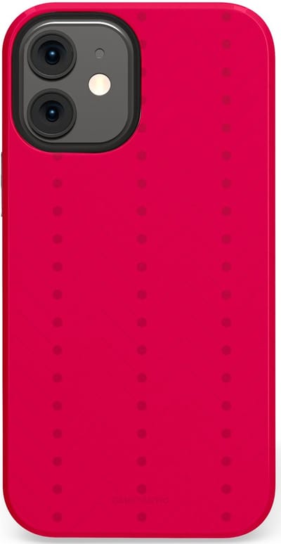 Casetastic Hoesje Geschikt voor Apple iPhone 12 Mini - Stijlvolle Beschermende Duo-layer Case - Ritmisch rood