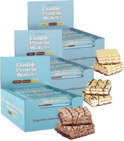 Protiplan - Mix Double Protein Wafers - Voordeelpakket - 3 x 502,8 g - Low Carb Snack - Eiwitrepen