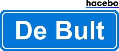 Hacebo - Plaatsnaam Sticker - 29x10 CM - De Bult sticker - Verkeersborden sticker - grappige cadeaus - De Bult